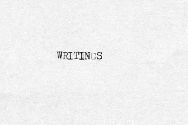 WRITINGS 