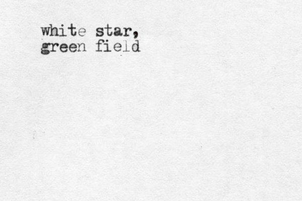 white star, green field