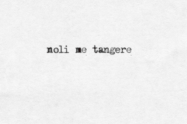 noli me tangere