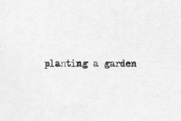 planting a garden