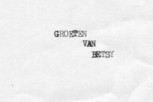 GROETEN VAN BETSY