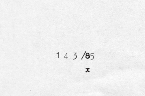 1 4 3 85 / x