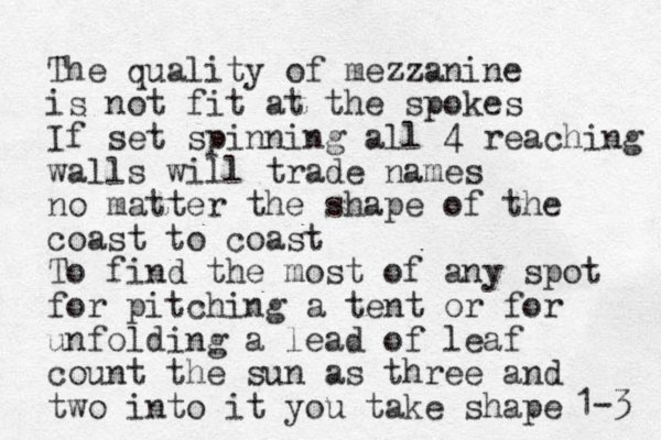 The quality of mezzanine is not fit at the spokes If set spinning all 4 reaching walls will trade names no matter the shape of the coast to coast To find the most of any spot for pitching a tent or for unfolding a lead of leaf count the sun as three and two into it you take shape 1-3 