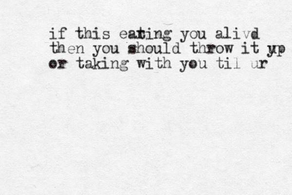 if this earing t you alivd then you should throw it y up or taking with you til ur 