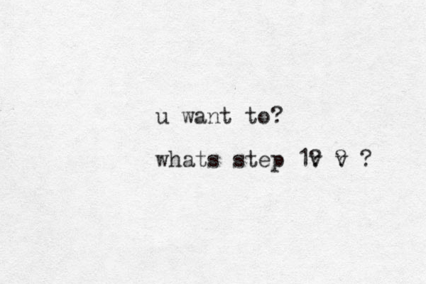 u want to? whats step 1v ? v ? ?