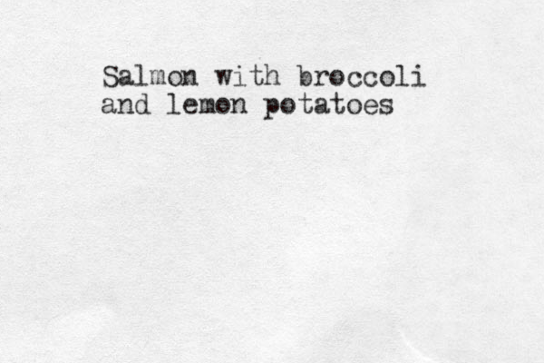 Salmon with broccoli and lemon potatoes