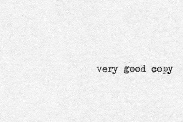 very good copy 