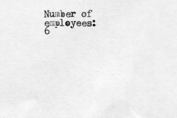 Number of employees: 6