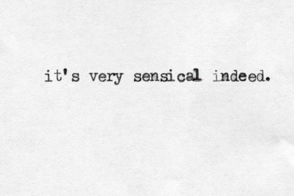 it's very sensical indeed. 