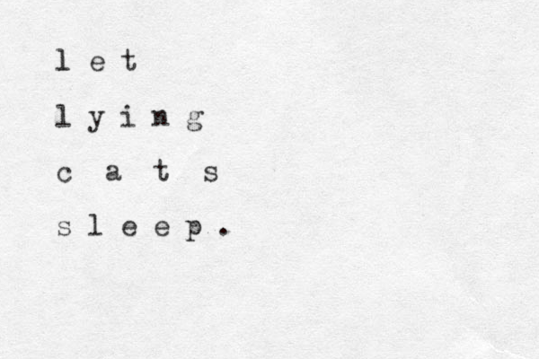 l e t l l y i n g c a t s s l e e p . 