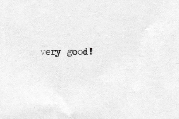 very good!