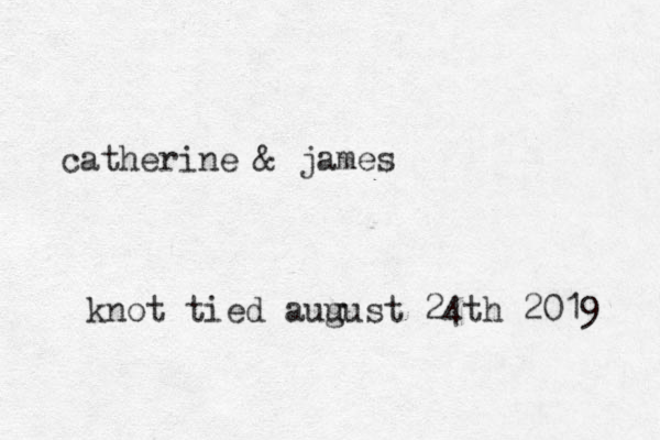 catherine & james knot tied auu gust 24th 2019 
