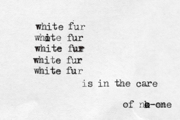 white fur whote i i fur white fur white fur white fur is in the care of nk o o-one 