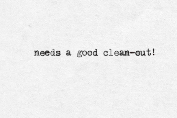 needs a good clean-out! 