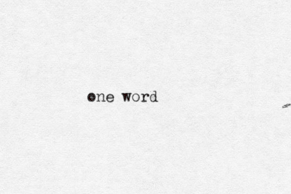 one word