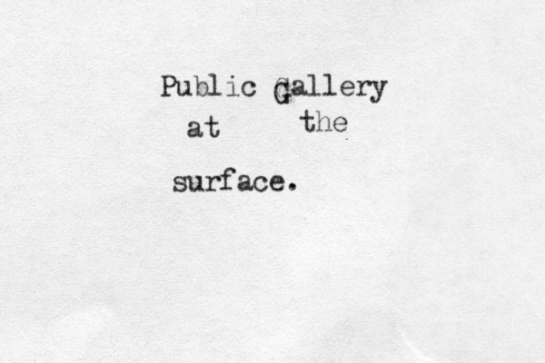Public Gallery G at the surface.