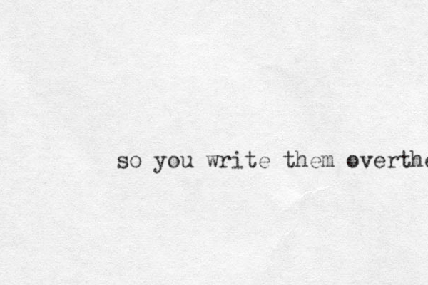 so you write them overthere 