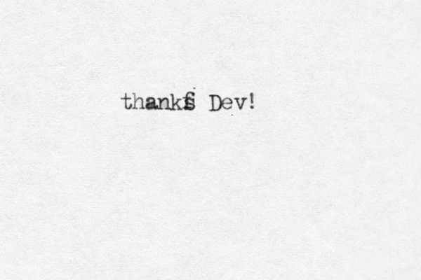thankf s Dev!