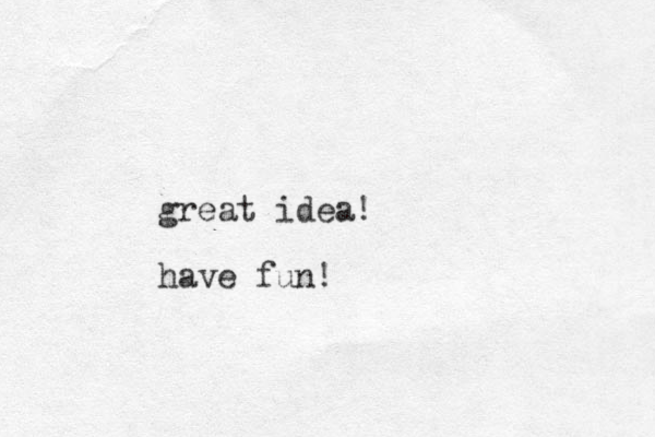 great idea! have fun!