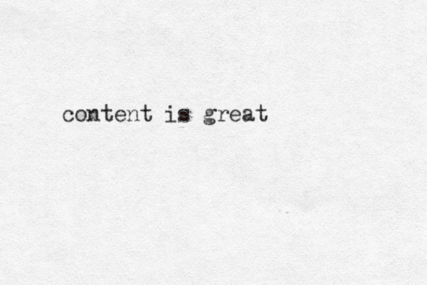 content is great 