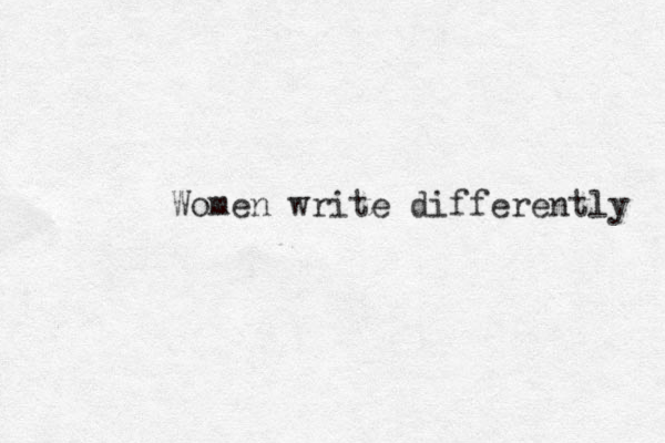 Women write differently 