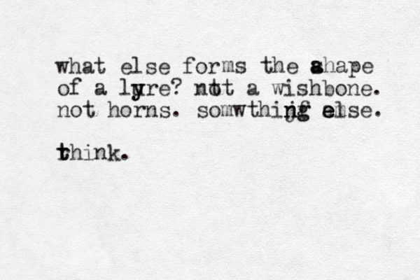what else for ms the ahape s a of a lure y y ? nt ot a wishbone. not horns. somwthijf em ng ng a e else. r t think.