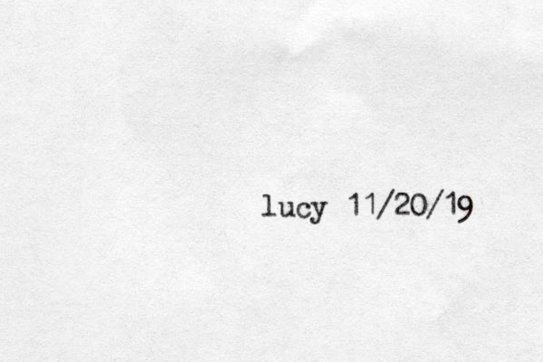 lucy 11/20/19 