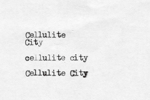 Cellulite City cellulite city Cellulite City 