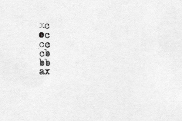 xc oc cc cb bb ax