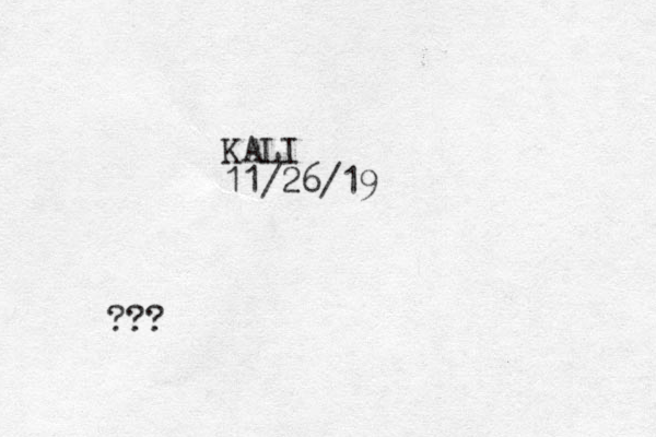 KALI 11/26/19 ??? 