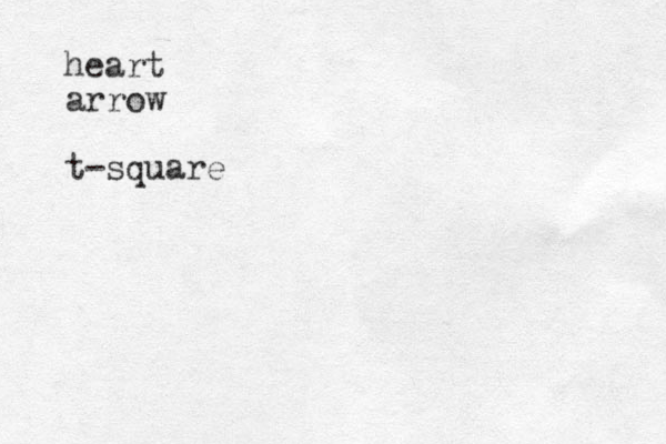 heart arrow t-square