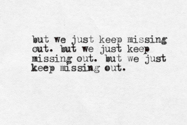 but we just keep missing out. but we just keep missing out. but we just keep missing out. 