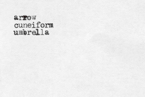 arrow cuneiform umbrella