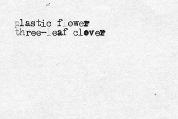plastic flower three-leaf clover