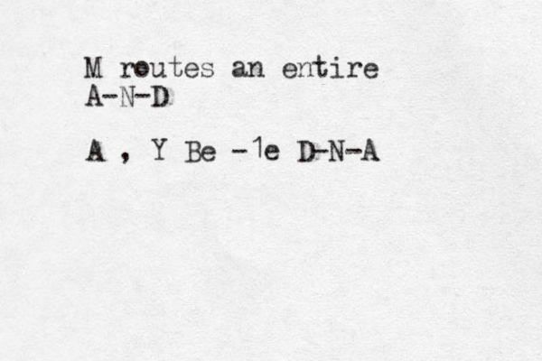 M routes a n entire A-N-D A , Y Be -1e D-N-A