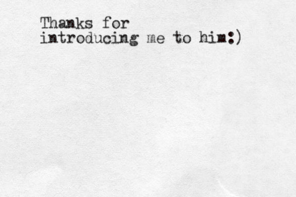 Thanks for introducing me to him:) 