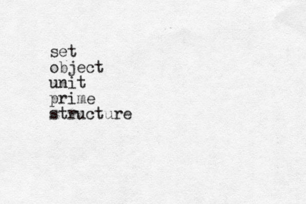 set object unit prime structure