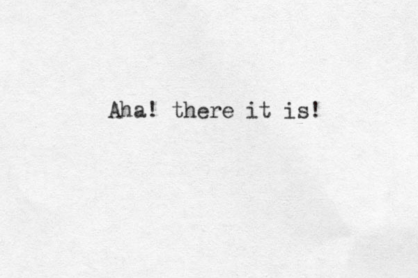 Aha! there it is! 
