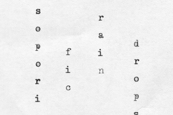 s o p o r i f i c r a i n d r o p s 