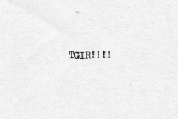 TGIR!!!! 