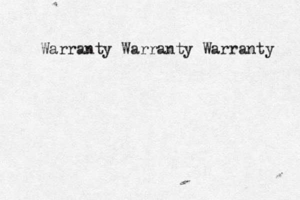 Warrant y Warranty Warranty 