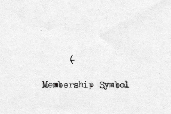 ( - Membership Symbol 