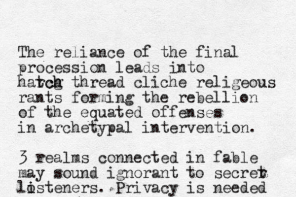 The reliance of the final procession leads into harch tcg h thread cliche religeous rants forming the rebellion of the equated offenses in archetypal intervention. 3 realms connected in fable may sound ignorant to secrer t losteners i i . Privacy is needed 