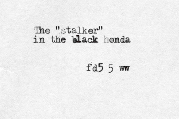 fd5 5 ww The "stalker" in the black honda