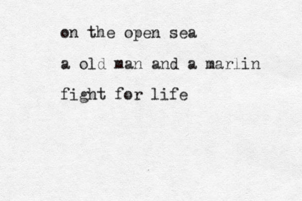 on the open sea a old man and a marlin fight for life