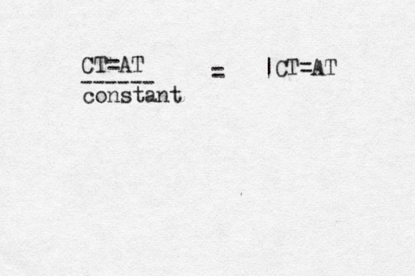 CT=AT ------ constant = |CT=AT 