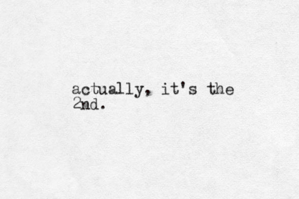 actually, it's the 2nd.
