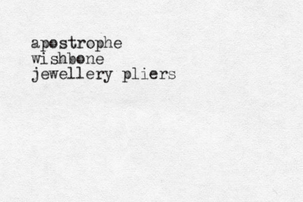 apostrophe wishbone jewellery pliers