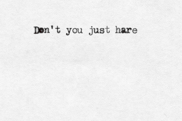 Don't you just hare