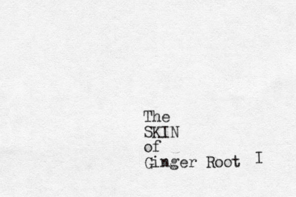 The SKIN of Ginger Root I 